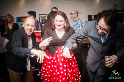 Enjoying the exhibition in